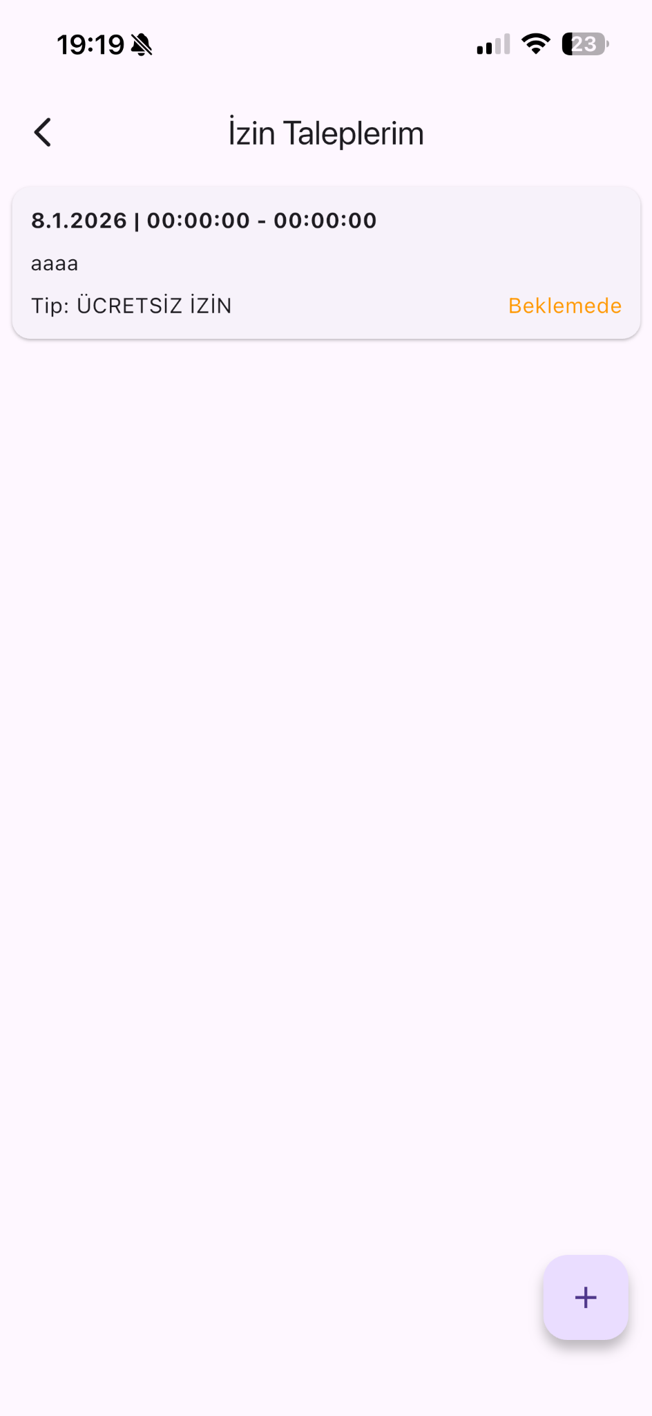 Teknopass PDKS leave requests screen